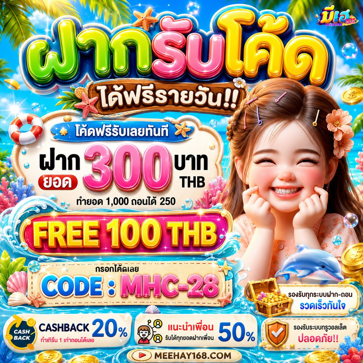 10 รับ 100 สำหรับสมาชิกใหม่ ชวนแก๊งเพื่อนมาจอยความสนุกแบบนิวเจน